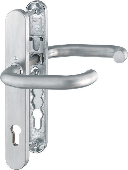 HOPPE Rauchschutz Drückergarnitur F69 Edelstahl matt PZ 92 mm