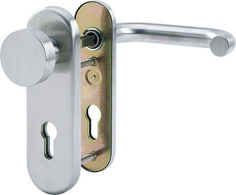 Hoppe FS Wechselgarnitur Paris ES1 1901599 F69 Edelstahl matt 72 mm PZ