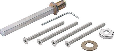 HOPPE Befestigungs Set M5 TS 67 - 72 f. Kombi-Schutzbeschläge , FDW Vollstift