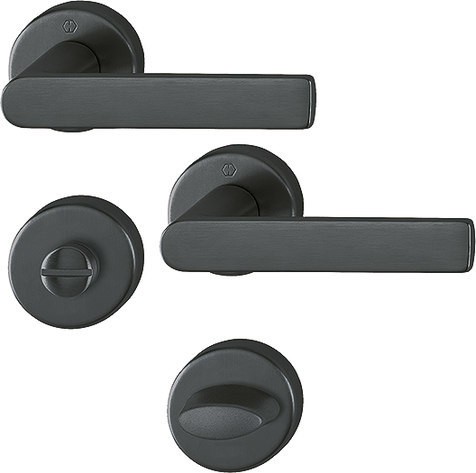 HOPPE Rosettengarnitur LosAngeles BAD F96-1-R Schwarz M1642/42KV/42KVS