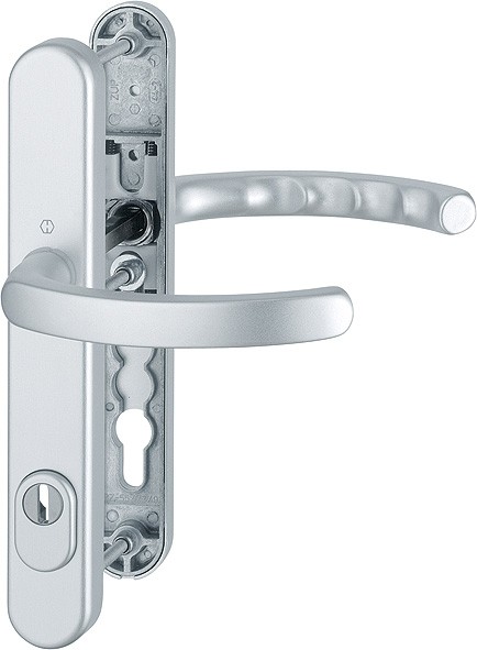 Hoppe Profiltür Türgriffgarnitur ES1 Luxembourg F1-2 Alu natur matt 92 mm PZ