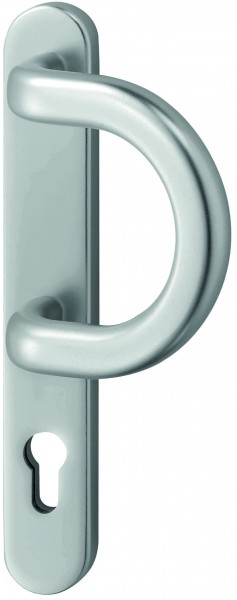 gelbrot Wechselgarnitur Serie EMS Edelstahl 92 mm PZ 35 mm Schild
