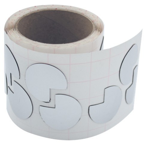 Stanzteile aus Alu-Butyl 43 x 43 mm mit Öffnung ( 100 Stk auf Rolle )