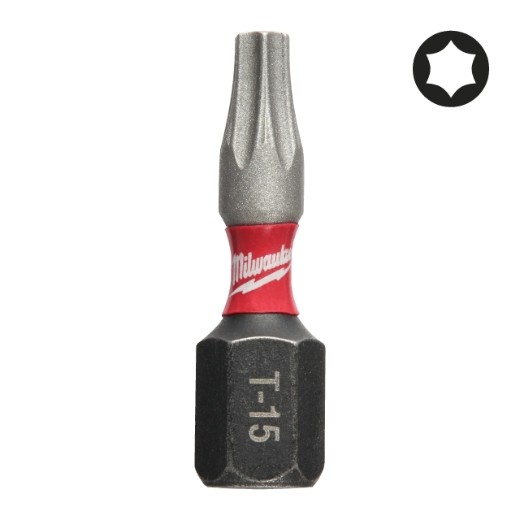 Milwaukee Schrauberbit SHOCKWAVE TX15 / 25 mm