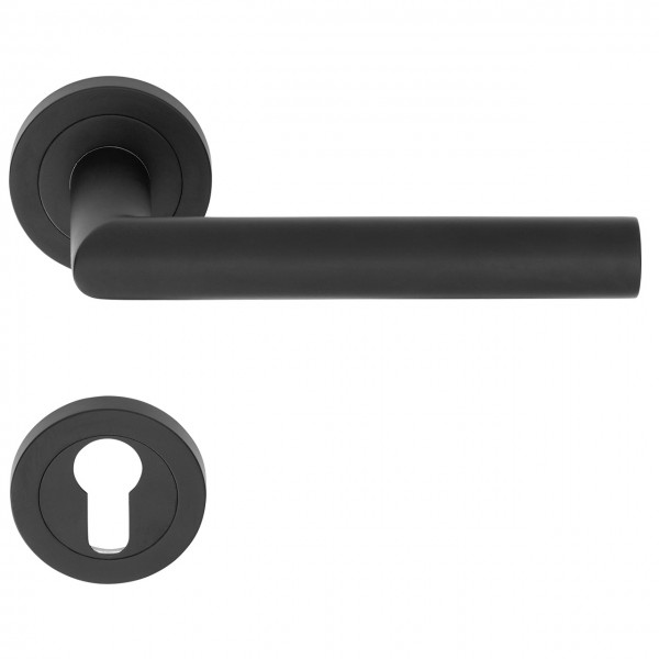 EUROBAT Türdrückergarnitur 415 SRR PZ tiefschwarz matt
