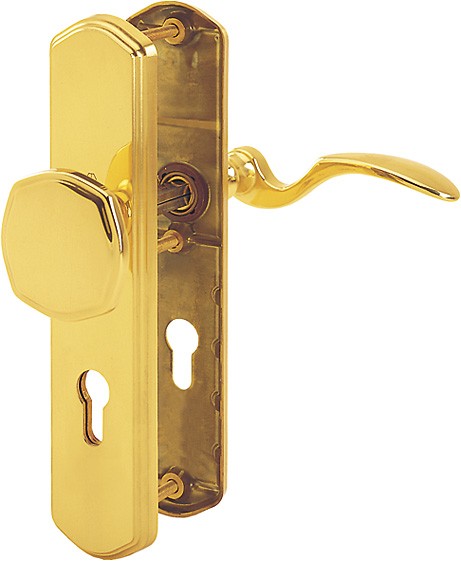 Hoppe Korr. Wechselgarnitur München F77-R Messing poliert Resista rechts