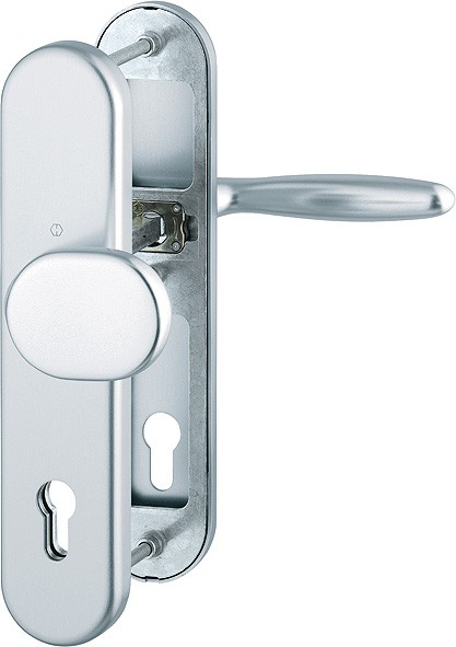 Hoppe HT Wechselgarnitur Verona ES1 F1 Aluminium natur 92 mm PZ