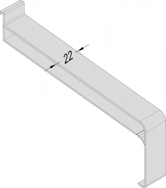Gutmann Gleitabschluss - Kunststoff KF 400 240 mm rechts anthrazit