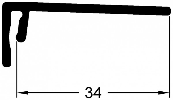 Gutmann Putzkantenprofil PK 34 / 500 in blank für RAL-Beschichtung 554201