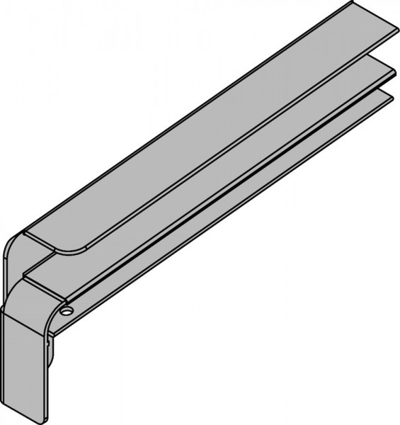 Gutmann Gleitabschluß Aluminium BF 4006 340 mm links blank