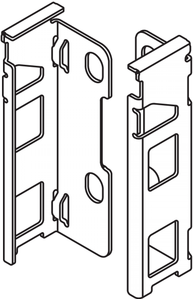 Blum LBX Holzrückwandhalter li./re. 60 mm M-Höhe 102 mm oriongrau