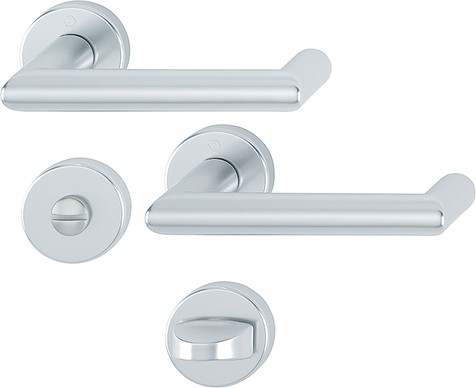 Hoppe Badgarnitur Rotterdam SK/OL F1 Aluminium natur 1401/42KV/42KVS