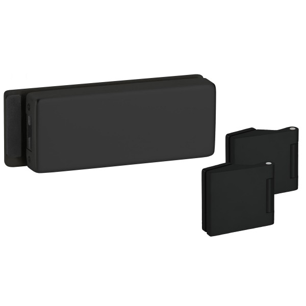 Hermat Glastür-Gegenkasten 6084 GKS - Genova Oberfl. 74 (Classic Black eloxiert)