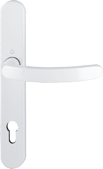 HOPPE Innenhalbgarnitur Luxembourg F9016 Aluminium verkehrsweiß 92 mm PZ