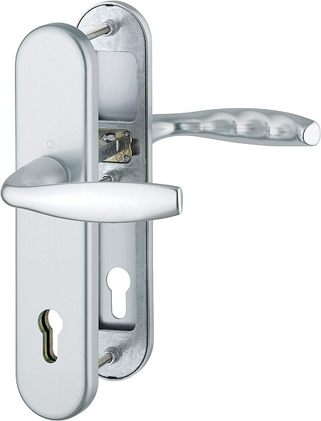 Hoppe HT Drückergarnitur New York F1 Aluminium natur 1810H/3331/3410 92 PZ