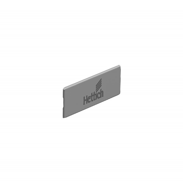 Hettich Abdeckkappe InnoTech Atira Kunststoff grau mit Hettich Logo