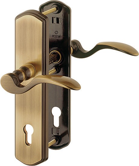 HOPPE Schutzbeschlag München 92/10, TS 67-72, DR/DR, Din L, F73 Messing brüniert