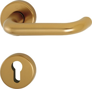 HOPPE Drückergarnitur Paris 138L/42KV/42KVS Rosette PZ VK 8mm DIN ls/rs TS 37-42mm braun bronzefarben eloxiert