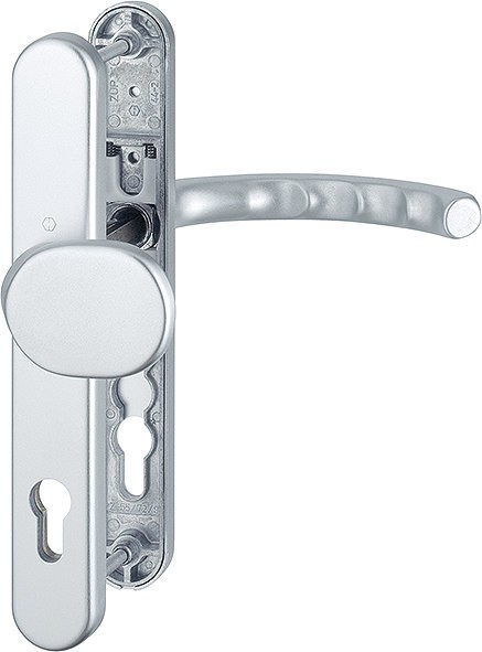 HOPPE Profiltür Wechselgarnitur ES1 Luxembourg F1 Aluminium natur 92 mm PZ