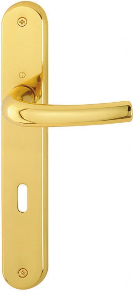 HOPPE Türgriffgarnitur Tokyo F71 Messing poliert OB 72 mm TS