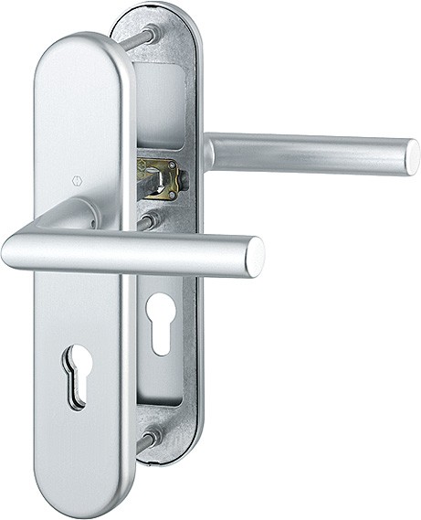 Hoppe Türgriffgarnitur Amsterdam ES1 F1 Aluminium natur 1400/3331/3310