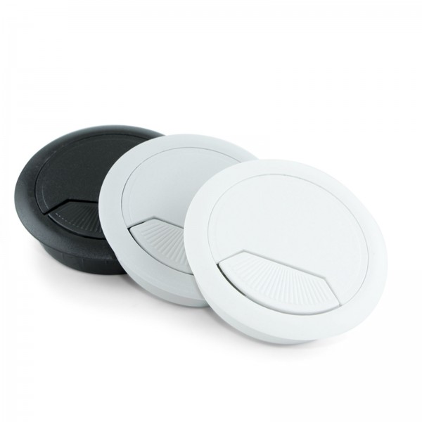 Emuca Kunststoff Kabeldurchführung Durchmesser 60 mm schwarz