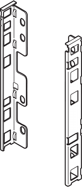 Blum LBX Holzrückwandhalter li./re. 145 mm C-Höhe 189 mm seidenweiss