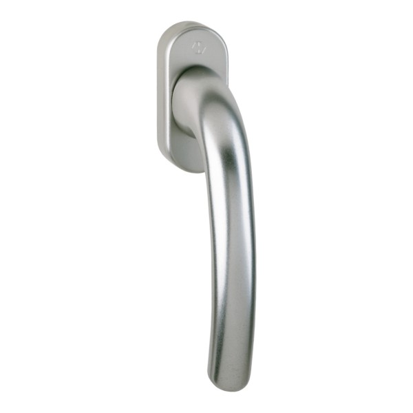 HOPPE Drehkipp-Fenstergriff Tokyo 0710/U26 mit ovaler Rosette VK 7x 32 stahlfarbig eloxiert