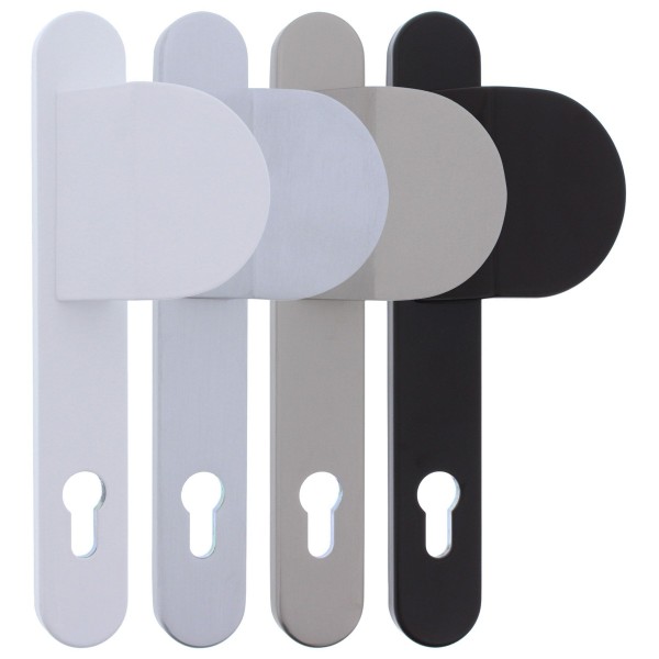 ToniTec Schmalrahmen-Halbgarnitur mit Griffplatte Modell "Tino" PZ 92 / 8 mm