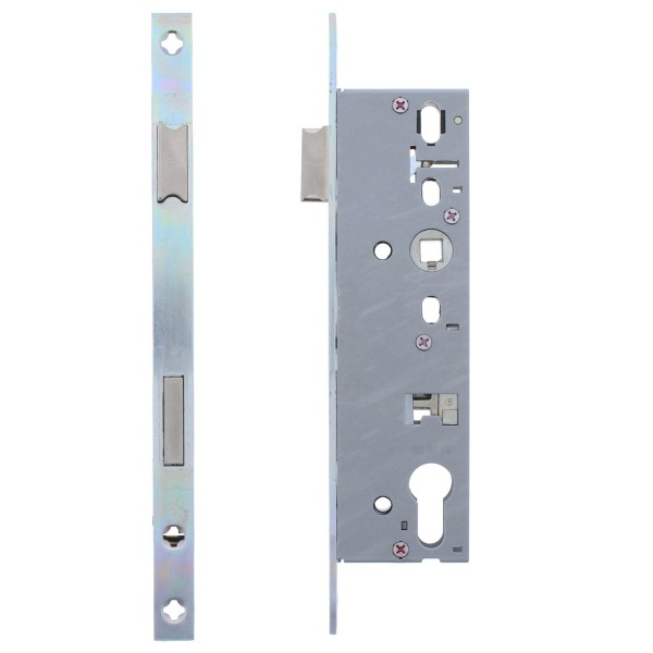 ToniTec® Rohrrahmenschloss 92 mm PZ Stulp 245x16 mm käntig verzinkt 8mm Nuss silber