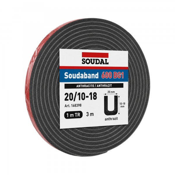 Soudal SOUDABAND 600 BG1 20/10-18 anthrazit 1m TR Rolle a 3 m