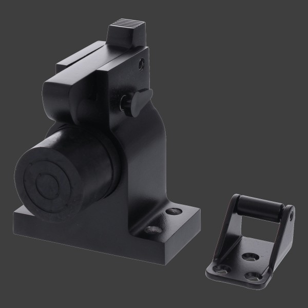 BLACK BEAUTY KWS Türstopper 1010 Türfeststeller zum Anschrauben, mit Fanghaken, schwarz (RAL 9005)