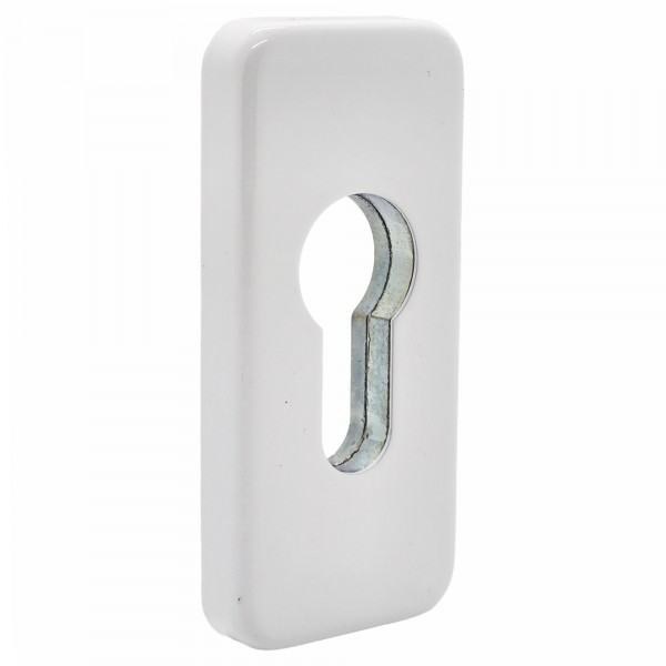 Schiebeschutzrosette für Metalltüren Schutzrosette eckig 9 mm 460/09 weiß