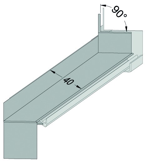 Gutmann Eckstoßverbinder VFG 400 400 mm RAL 9016 weiß Außenecke 90°