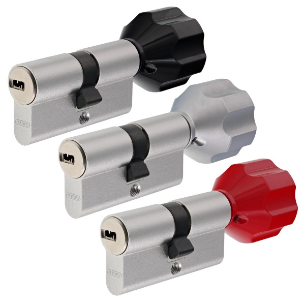 ToniTec Knaufzylinder-Set aus ABUS Profilzylinder mit 3 Schlüssel und ABUS oder EasyTurn Drehknauf