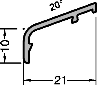 Gutmann Flügelabdeckprofil FP 8849 Lagerlänge G 216 dunkelbronze VE = 6 Meter