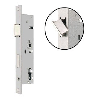 BKS 1205 Rohrrahmenschloss eckig 30/72/8 PZ silber 24 x 3 x 245 mm ls/rs