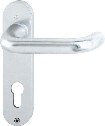 Hoppe Türgriffgarnitur Paris F1 Aluminium natur 138L/300K 72 mm PZ