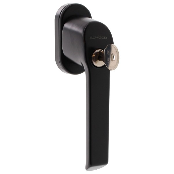 BLACK BEAUTY Schüco Fenstergriff abschließbar schwarz 234505