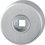 Hoppe Griffrosette F69 Edelstahl matt E42KV Türdicke 37 - 42 mm