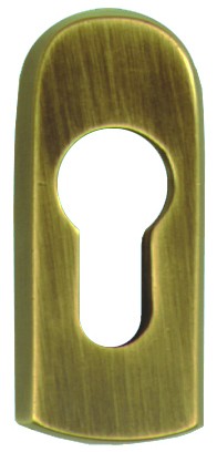 ALMEBRO Schutzrosette Nr. 4100 M1 Messing brüniert glatt