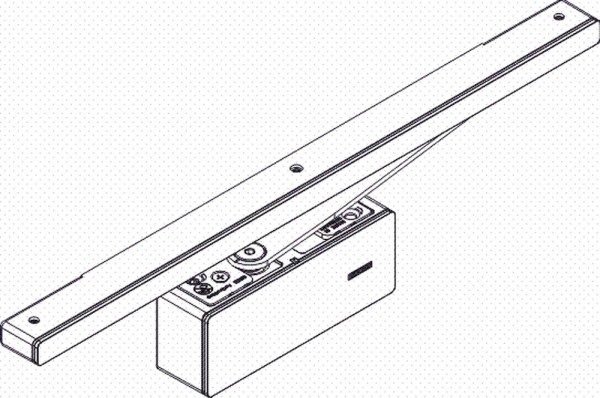 GEZE Set GEZE ActiveStop HOLZ RAL 9006 aufliegend