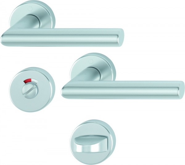 HOPPE Badgarnitur Amsterdam RW/SK-OL F1 Aluminium natur 1400/42KV/42KVS