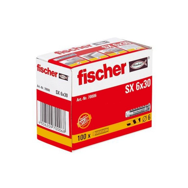 Fischer Nylon-Dübel SX6 - 100 Stück