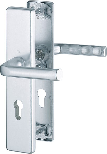 Hoppe Korr. Türgriffgarnitur London F1 Aluminium natur 72 mm PZ