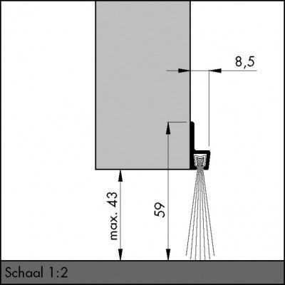 Ellen IBS60 Türbodendichtung 100cm 0309701 Rosshaar
