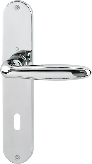 HOPPE Langschild-Grt. VERONA messing verchromt, M151/302 SST F49-R 8 OB-72 37-47