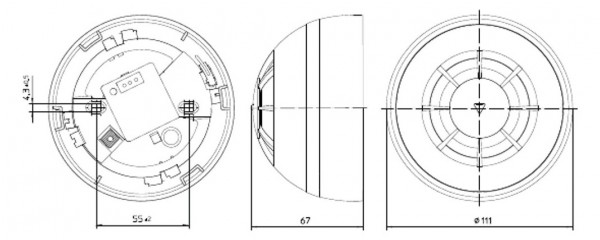 Geze Rauchschalter GC 152 Zugelassen mit RsZ7 Kompl. mit Sockel