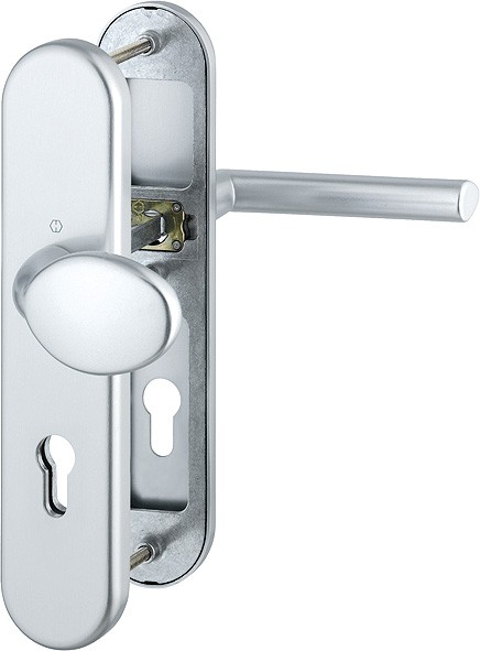 Hoppe Wechselgarnitur Stockholm ES1 F1 Aluminium natur 76G/3331/3410/1140