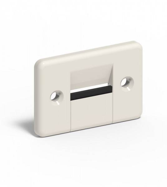 Gurtführung mit Bürsteneinsatz rechteckig Kunststoff weiß